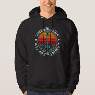 Sudadera Mandolin Lover Nunca subestima a un anciano con