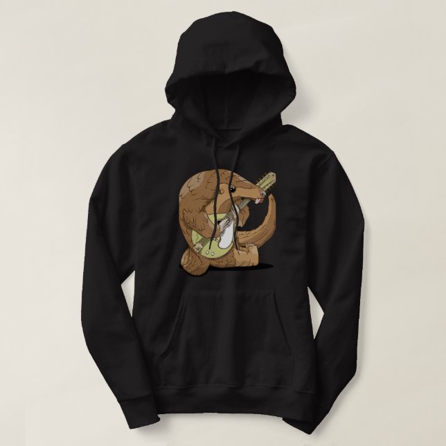 Sudadera Mandolin Lover Pangolin jugando Mandolin (Diseño del anverso)