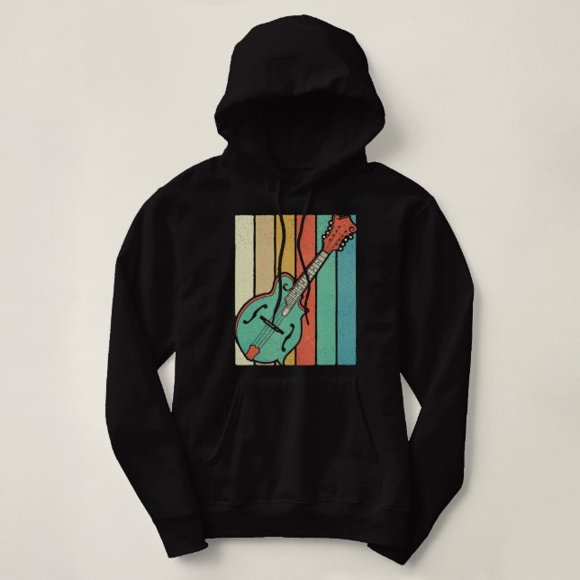 Sudadera Mandolin Lover Player Funky Retro Bluegrass Mandol (Diseño del anverso)