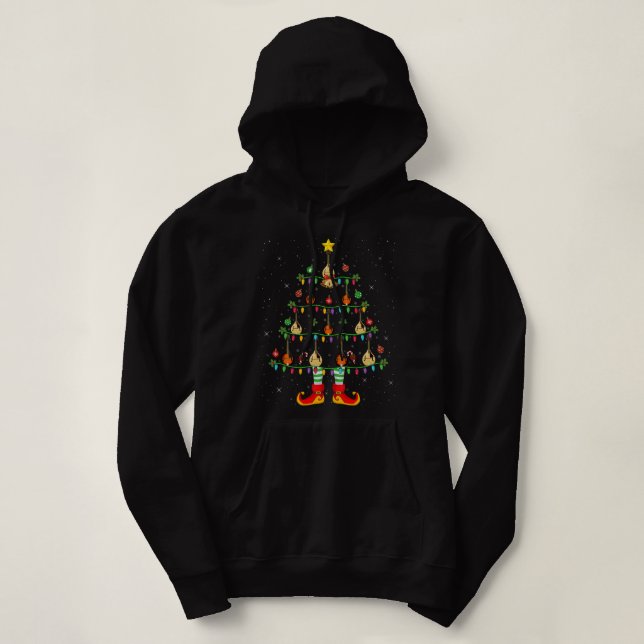 Sudadera Mandolin Lover Xmas Holiday Lighting Mandolin Chri (Diseño del anverso)