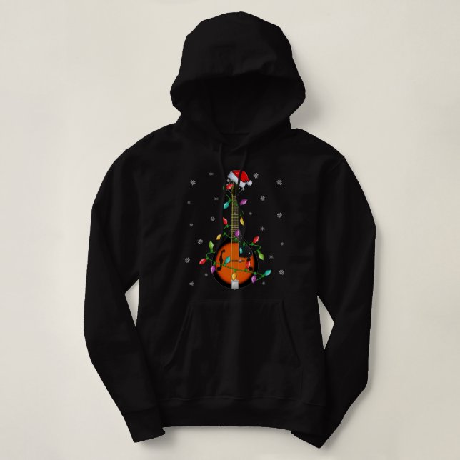 Sudadera Mandolin Lover Xmas Iluminación coincidente con Ma (Diseño del anverso)