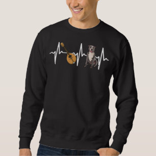 Sudadera Mandolin Staffordshire Bull Terrier Heartbeat Dog