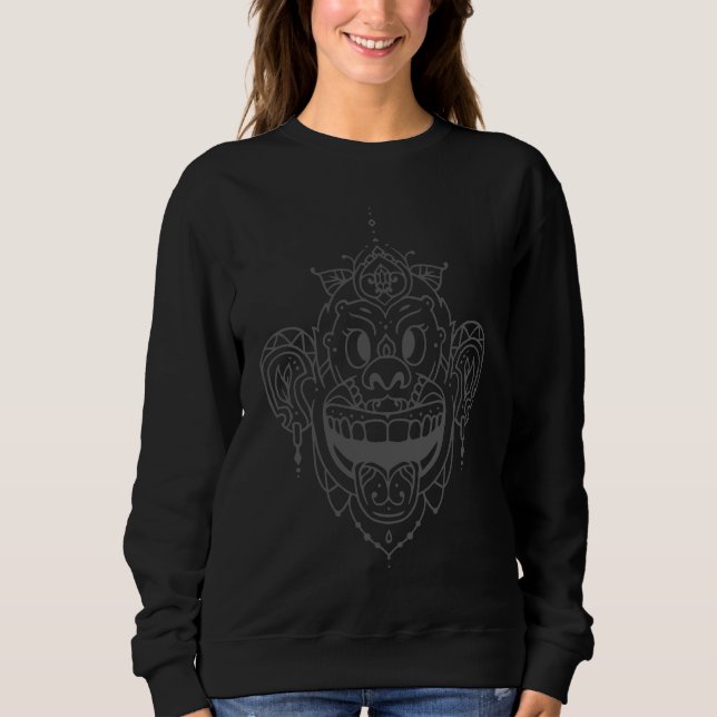 Sudadera Mandrila de mono simio Mandala  Salud espiritual Z (Anverso)
