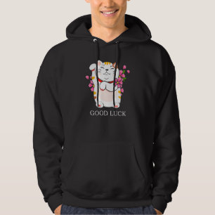 Sudadera Maneki Neko Buena Suerte Gato Feliz