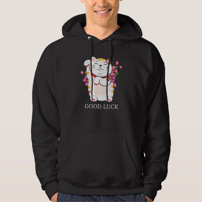 Sudadera Maneki Neko Buena Suerte Gato Feliz (Anverso)