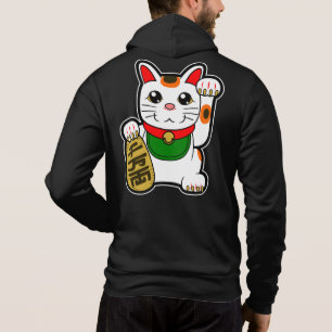 Sudadera Maneki Neko: Gato afortunado japonés