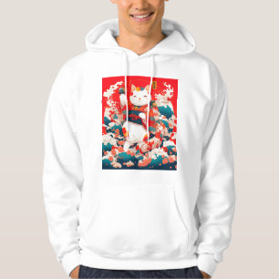 Sudadera Maneki-Neko, un gato suertudo japonés