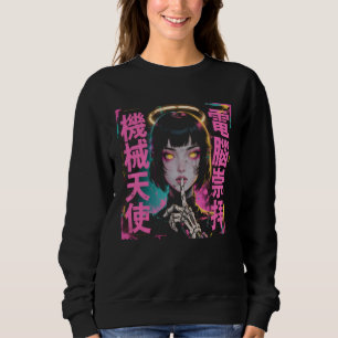 Sudadera Manga chica ángel ciberpunk ropa callejera japones