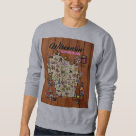 Sudadera Manga larga - Mapa LG - Mapa Wisconsin Supper Club