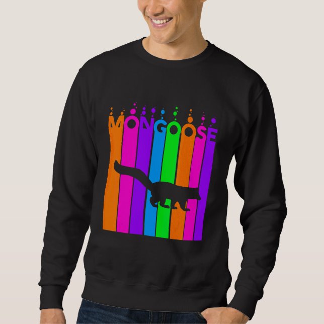 Sudadera Mangosta Animal Burbuja Arcoíris Con Silueta (Anverso)