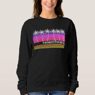 Sudadera Manhattan Beach California Retro Style Vintage Sun