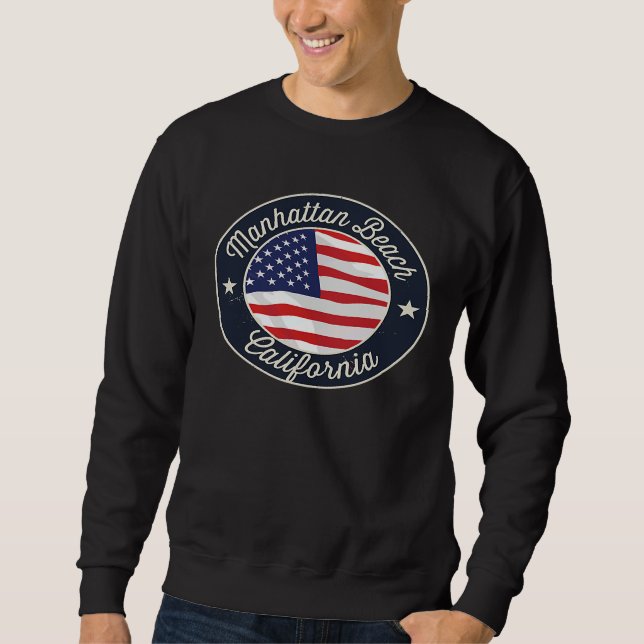 Sudadera Manhattan Beach  Patriotic California Souvenir (Anverso)
