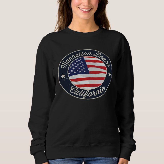 Sudadera Manhattan Beach  Patriotic California Souvenir (Anverso)