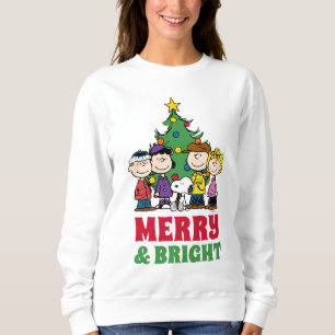 Sudadera Maní   La pandilla alrededor del árbol de Navidad