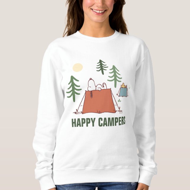 Sudadera Maní | Snoopy & Woodstock Happiness is Camping (Anverso)