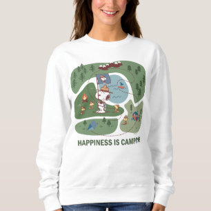 Sudadera Maní   Snoopy & Woodstock Happiness is Camping