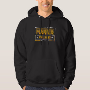 Sudadera Manila Filipinas Tipografía Moderna Diseño de Viaj