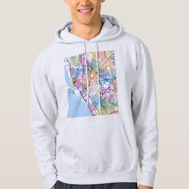 Sudadera  Manila Philippines City Map (Anverso)