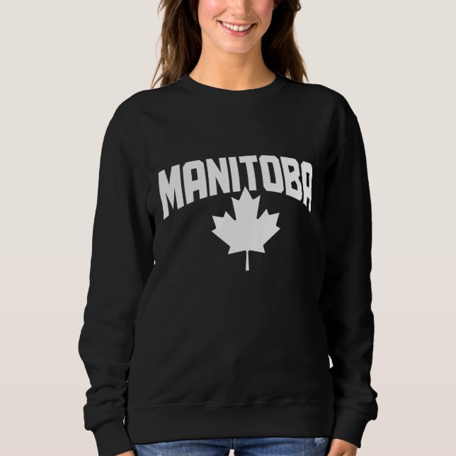 Sudadera Manitoba Canada Maple Leaf Red Canadian Flag Pride (Anverso)