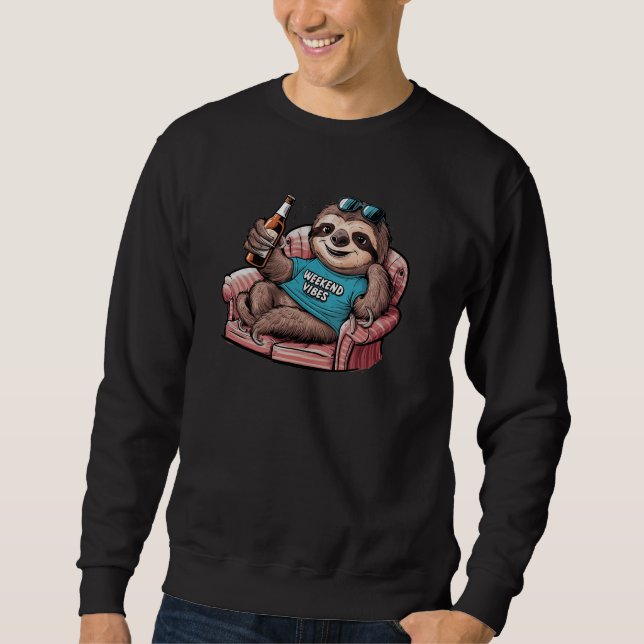 Sudadera  🦥 Männer Pullover – Lustiges Faultier 🛋️  (Anverso)