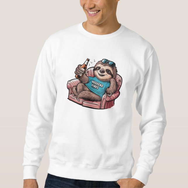 Sudadera  🦥 Männer Pullover – Lustiges Faultier 🛋️  (Anverso)