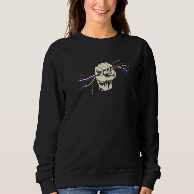 Sudadera Mano con cables Músico electrónico Cable de audio  (Anverso)