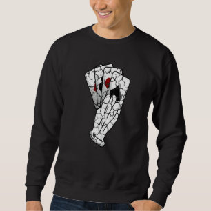 Sudadera Mano De Cartas De Poker Deterioradas