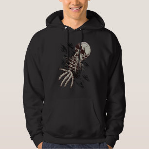 Sudadera Mano De Esqueleto Gráfica De Calavera Saliendo En 