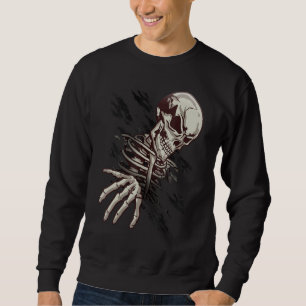 Sudadera Mano De Esqueleto Gráfica De Calavera Saliendo En