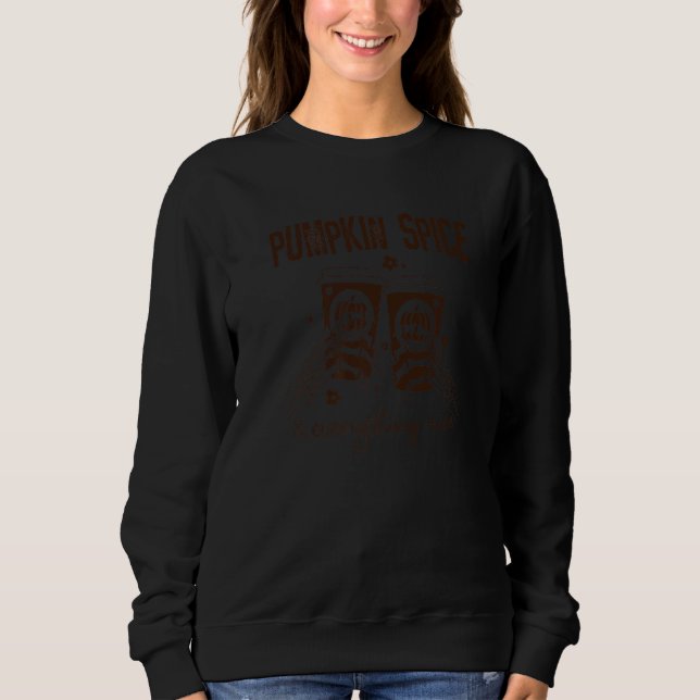 Sudadera Mano de esqueleto Halloween Pumpkin Spice y todo (Anverso)