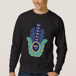 Sudadera Mano de Hamsa Arabismo Hinduismo Proteger Fatima F