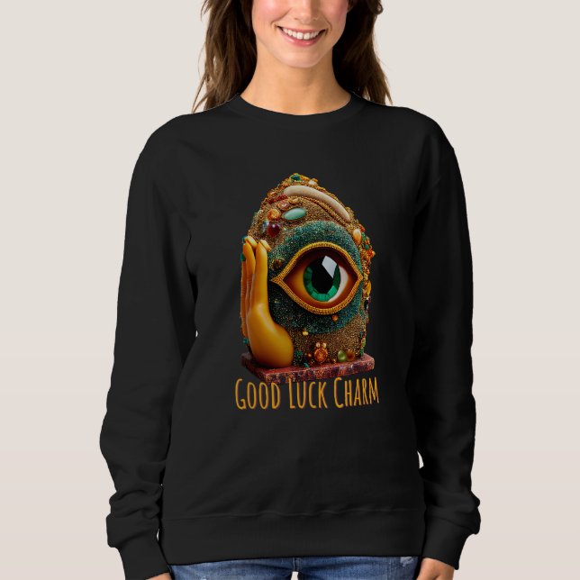 Sudadera Mano de Hamsa Ojo de Tigre 2 (Anverso)