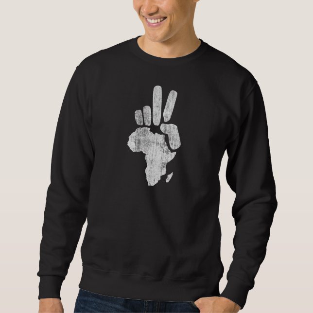 Sudadera mano de la paz de Darfur África (Anverso)