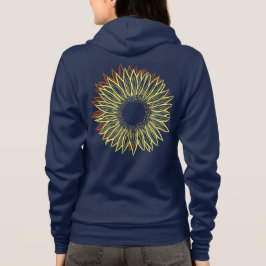 Sudadera Mano de luz floral de girasol rústico