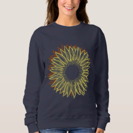 Sudadera Mano de luz floral de girasol rústico