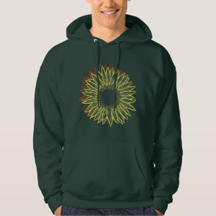 Sudadera Mano de luz floral de girasol rústico
