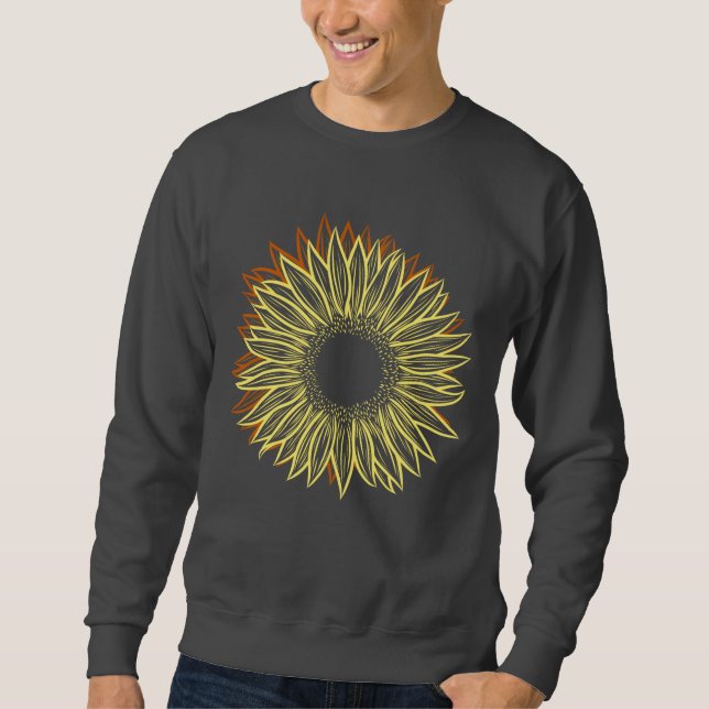 Sudadera Mano de luz floral de girasol rústico (Anverso)