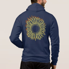 Sudadera Mano de luz floral de girasol rústico