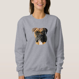 Sudadera Mano de perro de boxer dibuja arte digital