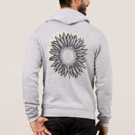 Sudadera Mano floral de girasol rústico