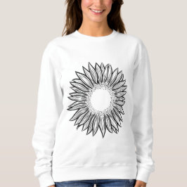 Sudadera Mano floral de girasol rústico