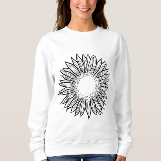 Sudadera Mano floral de girasol rústico (Anverso)