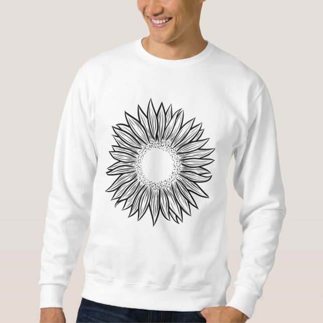 Sudadera Mano floral de girasol rústico (Anverso)