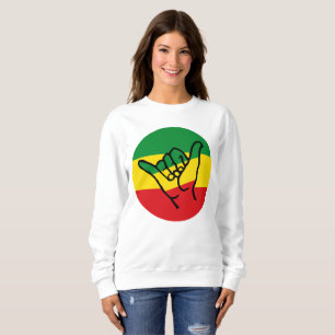 Sudadera Mano Shaka con colores de reggae