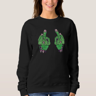 Sudadera Manos de zombi dedo medio Premium