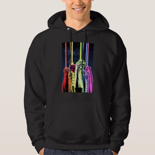 Sudadera Manos en el aire con anillos -Color (Anverso)