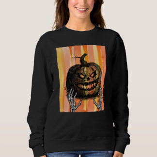 Sudadera Manos Esqueléticas Espeluznantes Arte de Calabaza