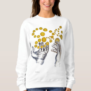 Sudadera Manos Extendidas con Globos Dorados