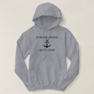 Sudadera Manos Fuertes, Cabello Salado Pesca