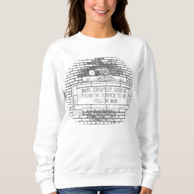 Sudadera Mans Greatest Good Old Brick Plaque (Anverso)